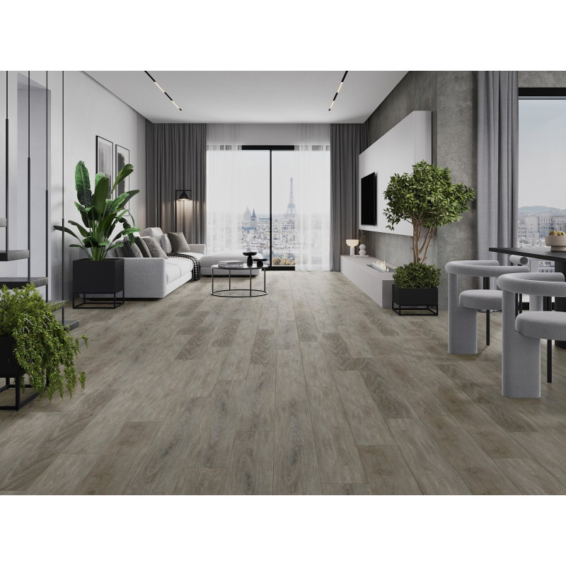 Mexen La Porte vzorec vinilnih plošč SPC 6,5 mm, podloga IXPE 1,5 mm, 4 V-rez, hrast - F1026-S