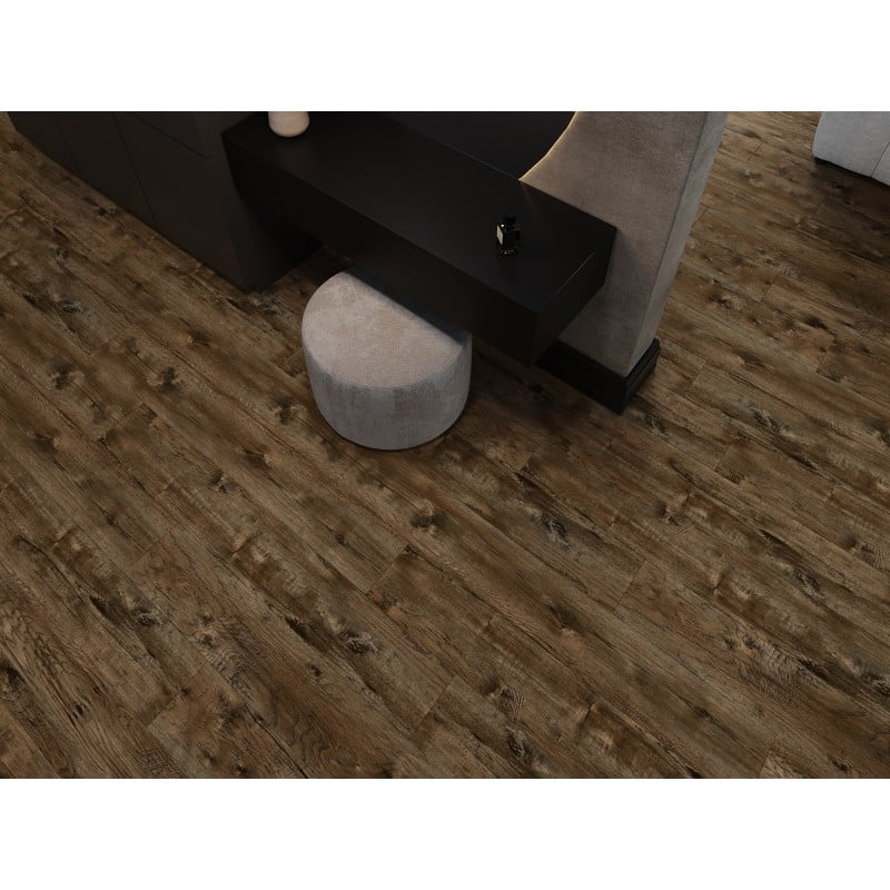 Mexen Orange Beach provbit av SPC vinylpaneler 6,5 mm, IXPE underlag 1,5 mm, 4 V-fogar, Valnöt - F1028-S