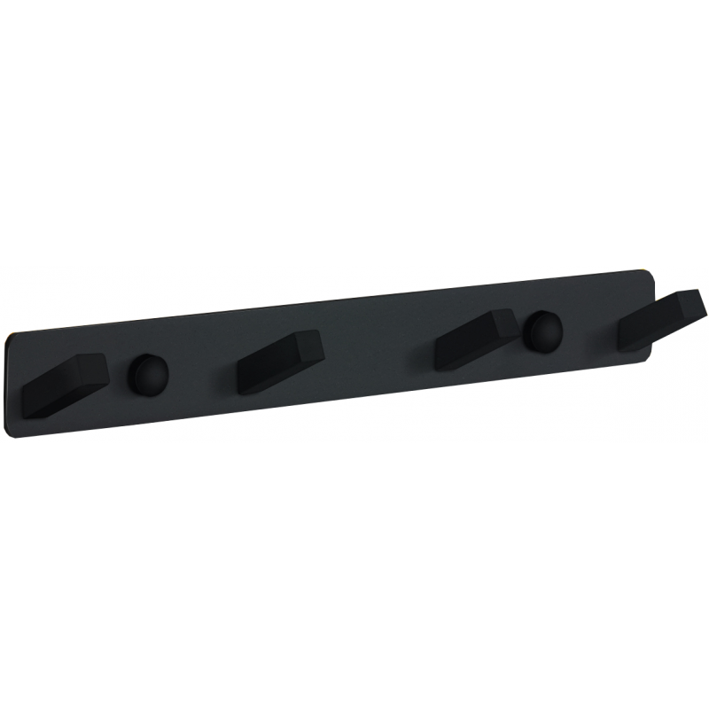 Mexen viervoudige handdoekhanger, zwart - 709174-70