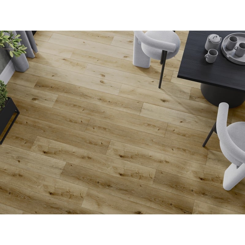 Mexen Oakley amostra de painéis vinílicos SPC 6,5 mm, base IXPE 1,5 mm, 4 V-Fuga, Carvalho - F1030-S