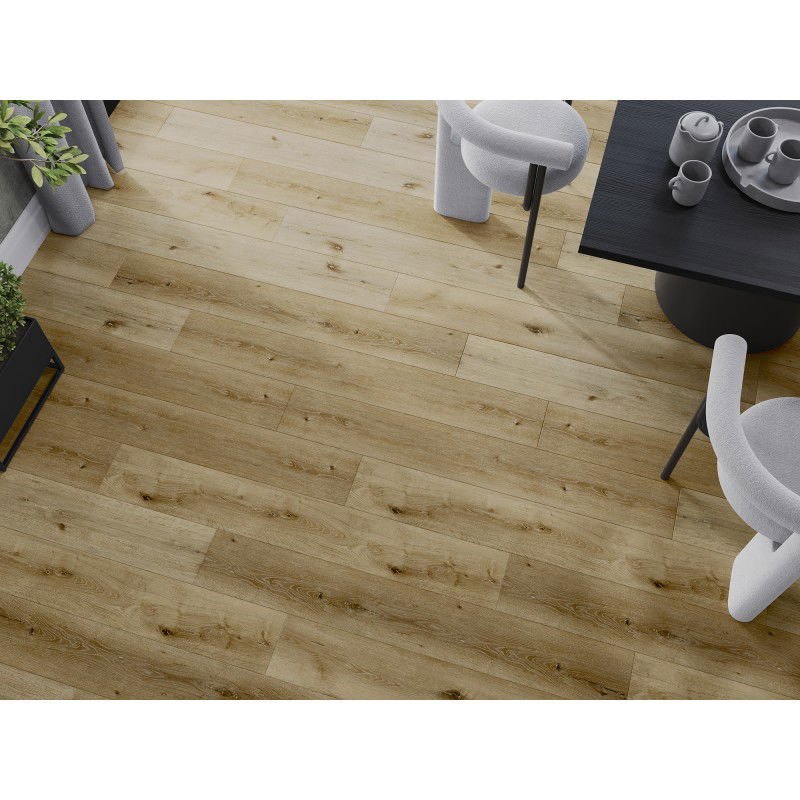 Mexen Oakley monster van vinylpanelen 1240 x 182 mm SPC 6,5 mm, onderlaag IXPE 1,5 mm, 4 V-Groef, Eiken - F1030-S