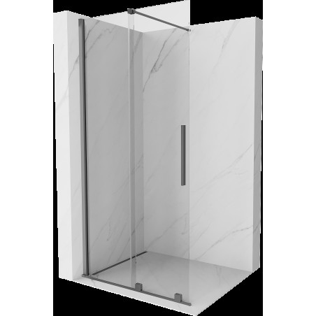 Mexen Velar ścianka prysznicowa rozsuwana Walk-in 70 x 200 cm, transparent 8 mm, gun metal - 871-070-000-03-95