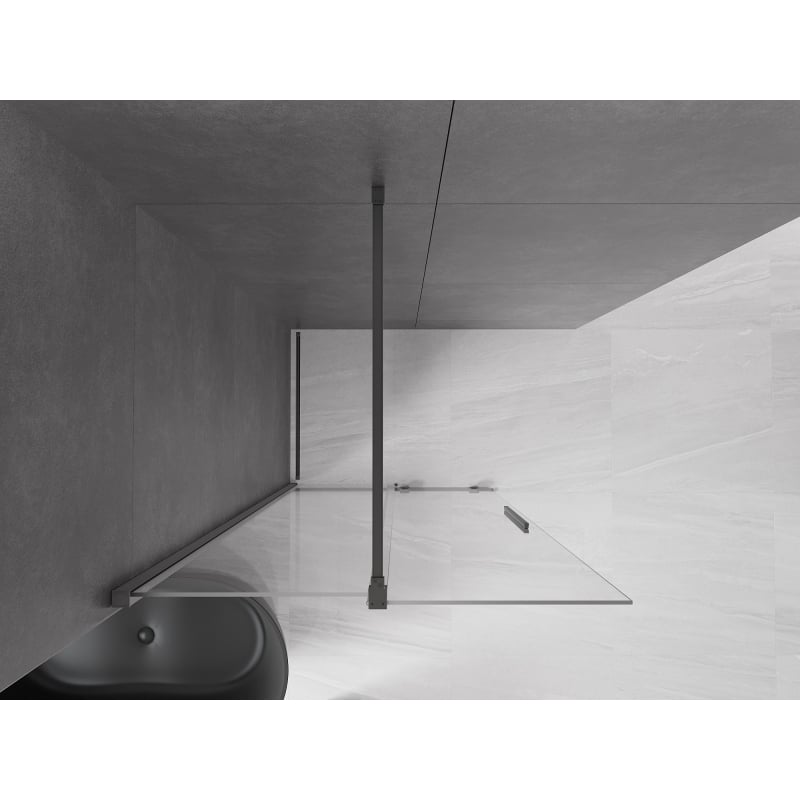 Mexen Velar klizna stijenka Walk-in 80 x 200 cm, prozirna 8 mm, pištolj metal - 871-080-000-03-95