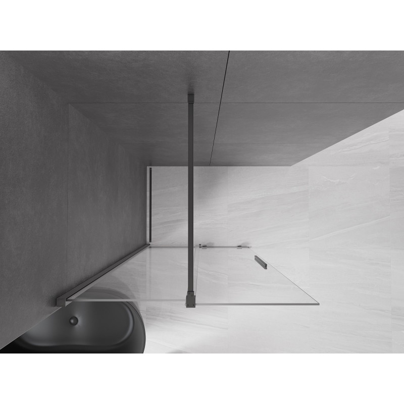 Mexen Velar libisev Walk-in 90 x 200 cm dušisein, läbipaistev 8 mm, gun metal - 871-090-000-03-95