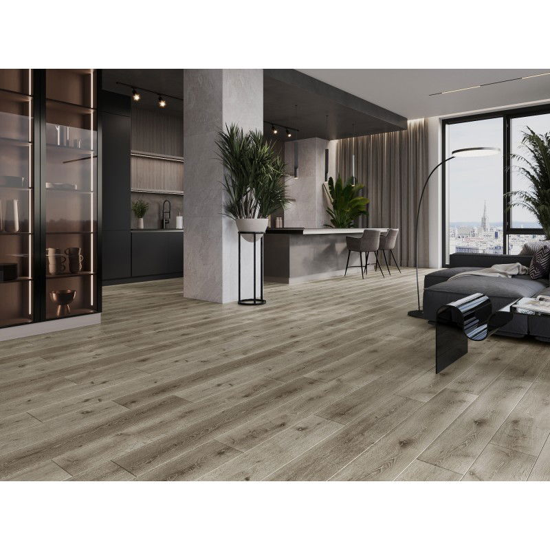 Mexen Kansas campione di pannelli vinilici 1240 x 182 mm SPC 6,5 mm, sottostrato IXPE 1,5 mm, 4 V-Fuga, Rovere - F1032-S