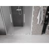 Mexen Velar L Duo drzwi prysznicowe rozsuwane 140 cm, szron, białe - 871-140-003-32-20