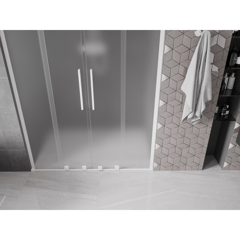 Mexen Velar L Duo lükand-duššuks 140 cm, jäätunud, valge - 871-140-003-32-20