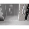 Mexen Velar L Duo drzwi prysznicowe rozsuwane 160 cm, szron, białe - 871-160-003-32-20