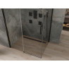 Mexen Omega lükandustega dušinurk 130 x 80 cm, läbipaistev, must - 825-130-080-70-00
