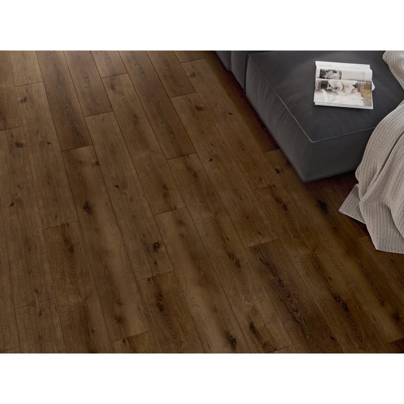 Mexen Strasburg échantillon de panneaux vinyles SPC 6,5 mm, sous-couche IXPE 1,5 mm, 4 V-Fuga, Chêne - F1033-S