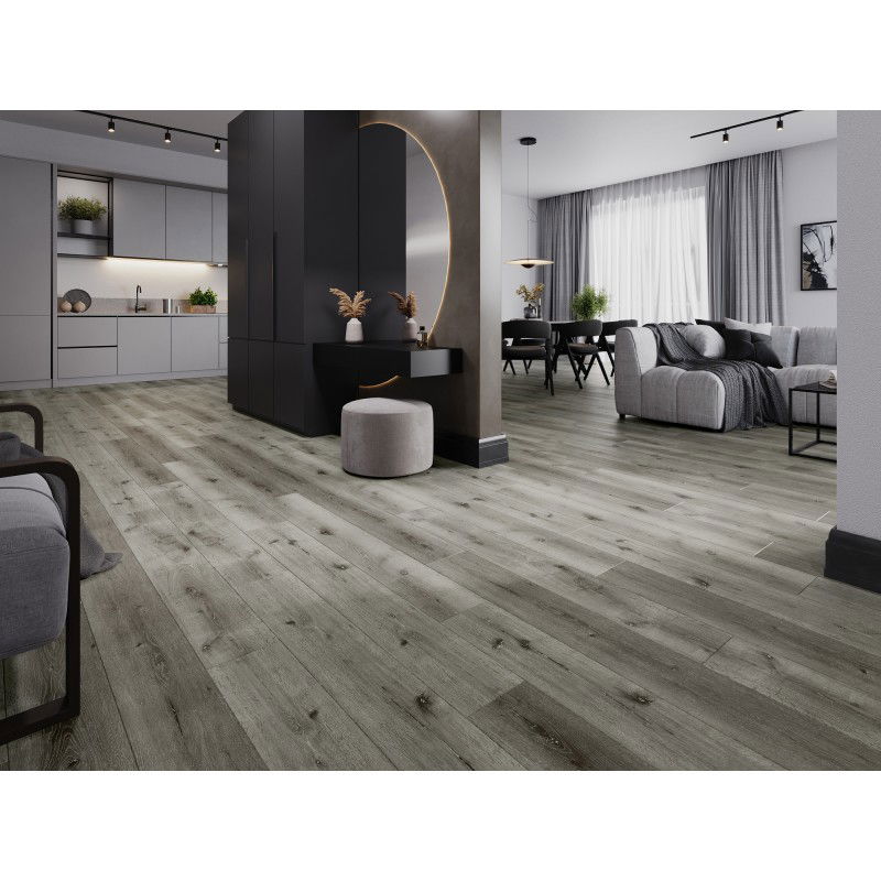 Mexen Lago Vista campione di pannelli in vinile 1240 x 182 mm SPC 6,5 mm, sottofondo IXPE 1,5 mm, 4 V-Fuga, Rovere - F1035-S