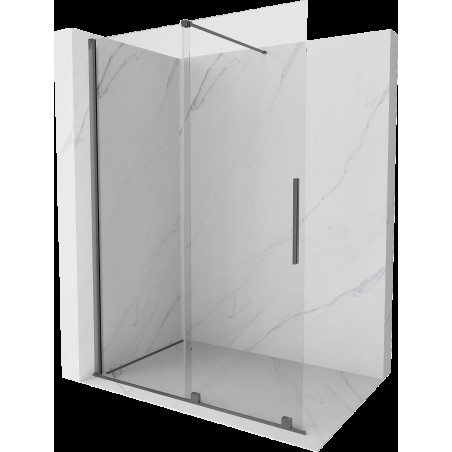 Mexen Velar ścianka prysznicowa rozsuwana Walk-in 150 x 200 cm, transparent 8 mm, gun metal - 871-150-000-03-95