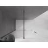 Mexen Velar paroi de douche coulissante Walk-in 140 x 200 cm, transparent 8 mm, métal noir - 871-140-000-03-95