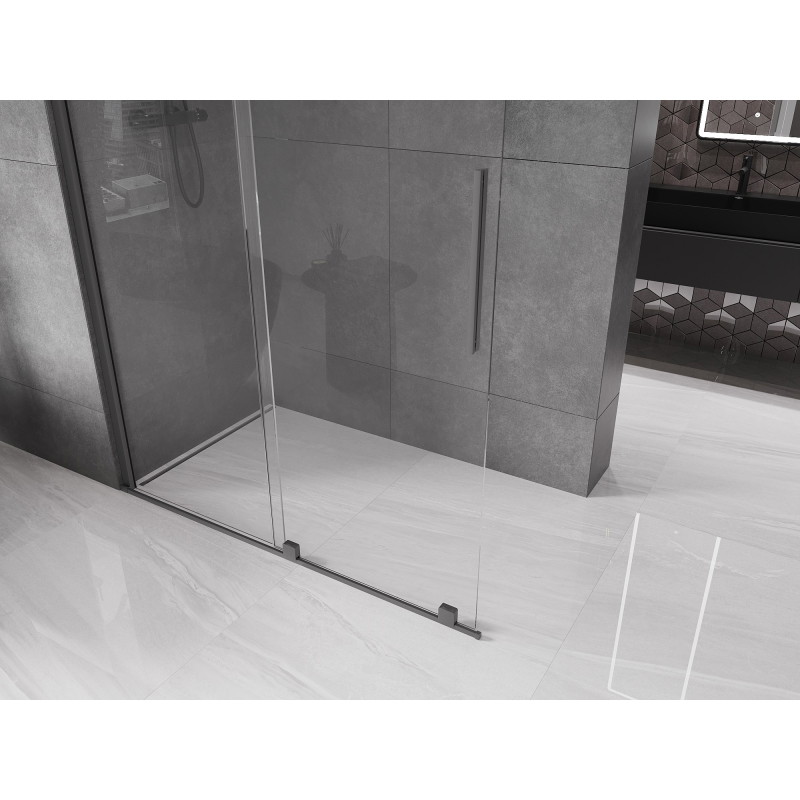 Mexen Velar liuglev dušisein Walk-in 160 x 200 cm, läbipaistev 8 mm, püstolmetall - 871-160-000-03-95