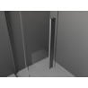 Mexen Velar Duschwand zum Schieben Walk-in 150 x 200 cm, transparent 8 mm, Gun Metal - 871-150-000-03-95