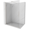 Mexen Velar Duschwand schiebbar Walk-in 130 x 200 cm, transparent 8 mm, gebürstetes Nickel - 871-130-000-03-97