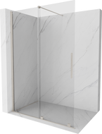 Mexen Velar Pannello doccia scorrevole Walk-in 130 x 200 cm, trasparente 8 mm, nichel spazzolato - 871-130-000-03-97