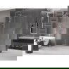 Mexen Velar begehbare Duschrückwand 150 x 200 cm, transparent 8 mm, gebürsteter Nickel - 871-150-000-03-97