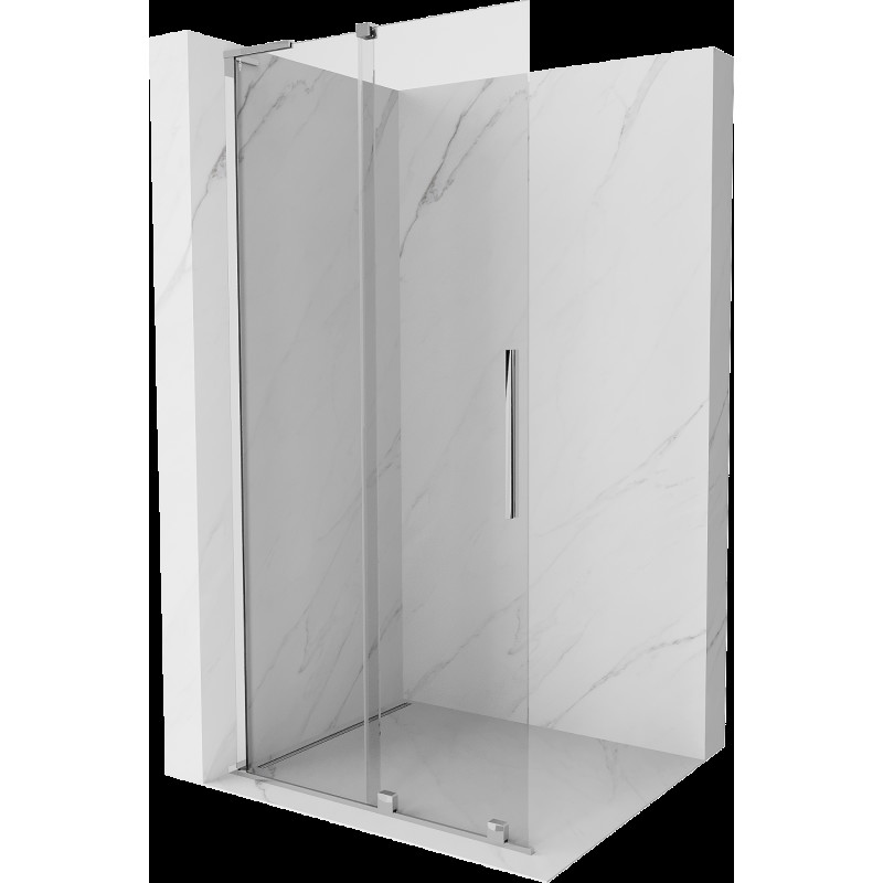 Mexen Velar L ścianka prysznicowa rozsuwana Walk-in 90 x 200 cm, transparent 8 mm, chrom - 871-090-003-03-01