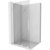 Mexen Velar L cloison de douche coulissante Walk-in 90 x 200 cm, transparent 8 mm, blanc - 871-090-003-03-20