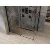 Mexen Omega liuguks dušinurk 140 x 80 cm, läbipaistev, must - 825-140-080-70-00
