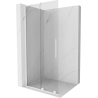 Mexen Velar L schuifbare douchewand Walk-in 110 x 200 cm, transparant 8 mm, wit - 871-110-003-03-20