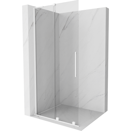 Mexen Velar L Sliding Shower Wall Walk-in 100 x 200 cm, transparent 8 mm, white - 871-100-003-03-20