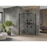Mexen Omega liuguks dušinurk 140 x 80 cm, läbipaistev, must - 825-140-080-70-00