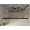 Mexen Omega liuguks dušinurk 140 x 80 cm, läbipaistev, must - 825-140-080-70-00