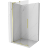 Mexen Velar L Duschwand zum Schieben Walk-in 120 x 200 cm, transparent 8 mm, gold gebürstet - 871-120-003-03-55