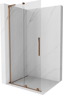 Mexen Velar L Walk-in Sliding Shower Wall 100 x 200 cm, Transparent 8 mm, Rose Gold - 871-100-003-03-60
