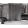 Mexen Velar L sliding shower wall Walk-in 100 x 200 cm, transparent 8 mm, rose gold - 871-100-003-03-60