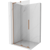 Mexen Velar L Duschwand zum Schieben Walk-in 120 x 200 cm, transparent 8 mm, gebürstetes Kupfer - 871-120-003-03-65
