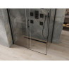 Mexen Omega klizna tuš kabina na razvlačenje 150 x 80 cm, prozirna, crna - 825-150-080-70-00