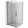 Mexen Velar L drsna tuš pregrada Walk-in 100 x 200 cm, prozorna 8 mm, črna - 871-100-003-03-70