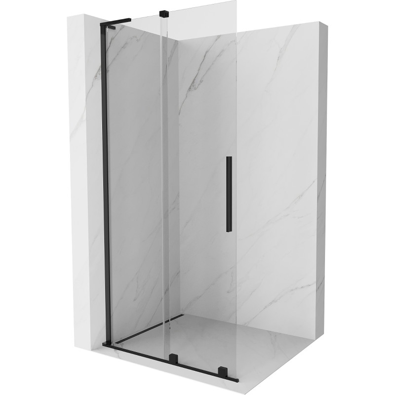 Mexen Velar L libisev Walk-in dušisein 110 x 200 cm, läbipaistev 8 mm, must - 871-110-003-03-70