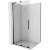 Mexen Velar L schuifbare douchewand Walk-in 120 x 200 cm, transparant 8 mm, zwart - 871-120-003-03-70