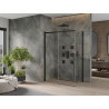Mexen Omega klizna tuš kabina na razvlačenje 150 x 80 cm, prozirna, crna - 825-150-080-70-00