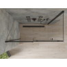 Mexen Omega klizna tuš kabina na razvlačenje 150 x 80 cm, prozirna, crna - 825-150-080-70-00