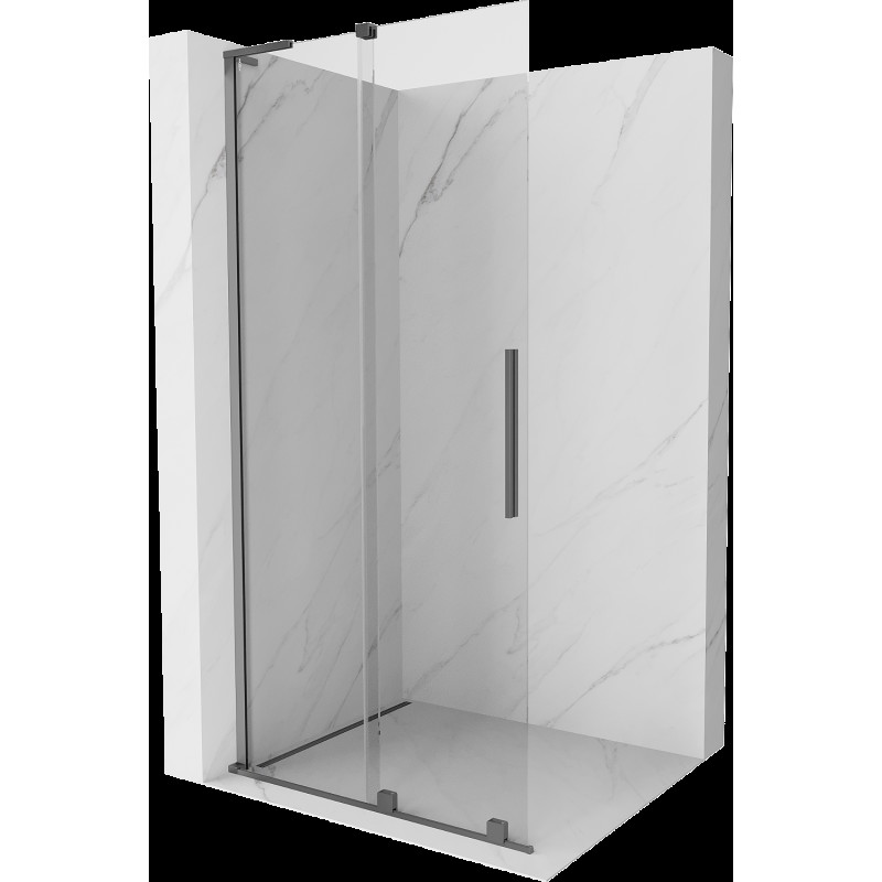 Mexen Velar L ścianka prysznicowa rozsuwana Walk-in 100 x 200 cm, transparent 8 mm, gun metal - 871-100-003-03-95