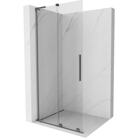 Mexen Velar L ścianka prysznicowa rozsuwana Walk-in 100 x 200 cm, transparent 8 mm, gun metal - 871-100-003-03-95