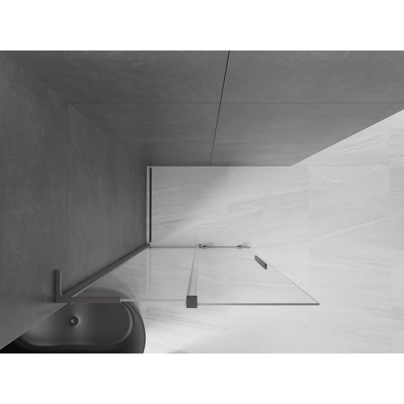Mexen Velar L Walk-in liuglev dušisein 110 x 200 cm, läbipaistev 8 mm, relvmetall - 871-110-003-03-95