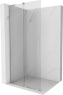 Mexen Velar L klizni tuš zid s kliznim sustavom Walk-in 90 x 200 cm, proziran 8 mm, brušeni nikal - 871-090-003-03-97