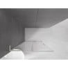 Mexen Velar L sliding walk-in shower wall 110 x 200 cm, transparent 8 mm, brushed nickel - 871-110-003-03-97