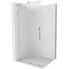 Mexen Velar L Duschwand verschiebbar Walk-in 120 x 200 cm, mattiert 8 mm, Chrom - 871-120-003-33-01