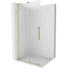 Mexen Velar L paroi de douche coulissante Walk-in 90 x 200 cm, givrée 8 mm, dorée - 871-090-003-33-50