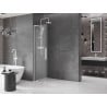 Mexen Velar L ścianka prysznicowa rozsuwana Walk-in 100 x 200 cm, szron 8 mm, biała - 871-100-003-33-20