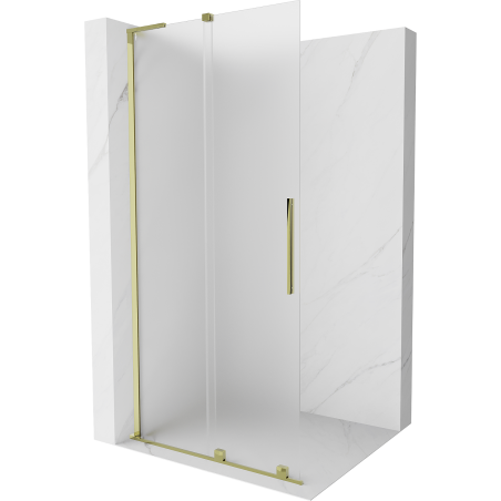 Mexen Velar L verschuifbare douchewand Walk-in 120 x 200 cm, matglas 8 mm, goud - 871-120-003-33-50