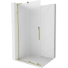 Mexen Velar L verschuifbare douchewand Walk-in 120 x 200 cm, matglas 8 mm, goud - 871-120-003-33-50