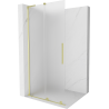 Mexen Velar L dušinurk liuguks Walk-in 90 x 200 cm, matt 8 mm, kuldse harjatud viimistlusega - 871-090-003-33-55